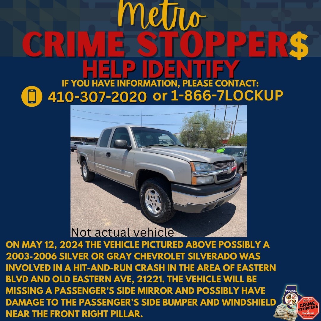 Metro Crime Stoppers Hit-and-Run poster