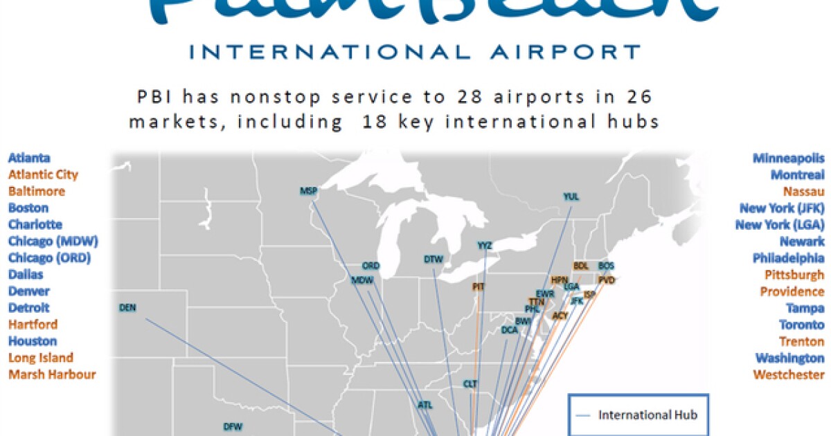 PBIA releases fall-winter flight schedule PBIA releases fall-winter flight schedule