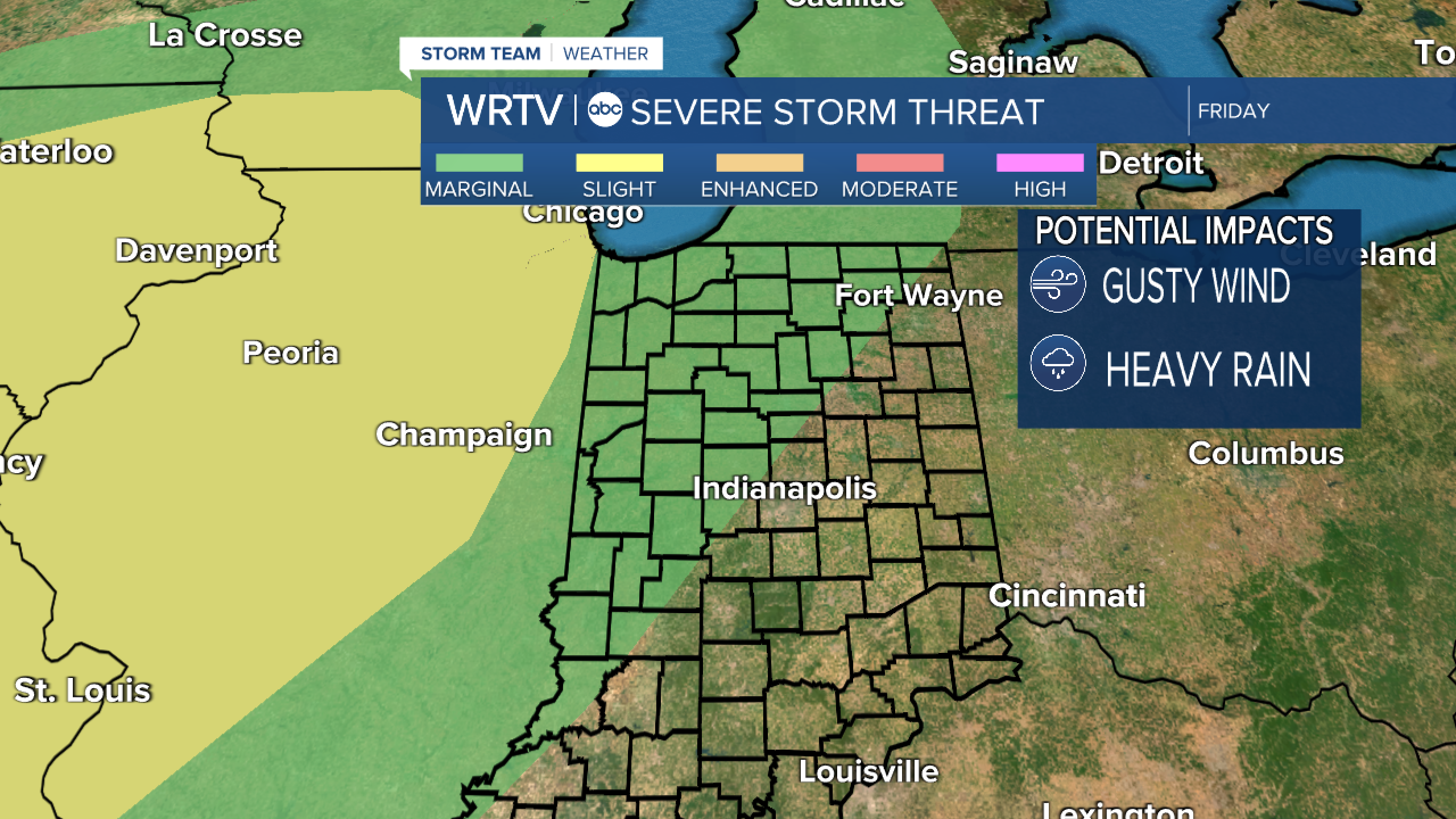 Scattered storms and showers on tap heading into the weekend