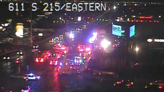Fire blocks all lanes on northbound Eastern Avenue after 215 Beltway