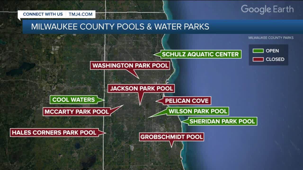 milwaukee county pools and water parks
