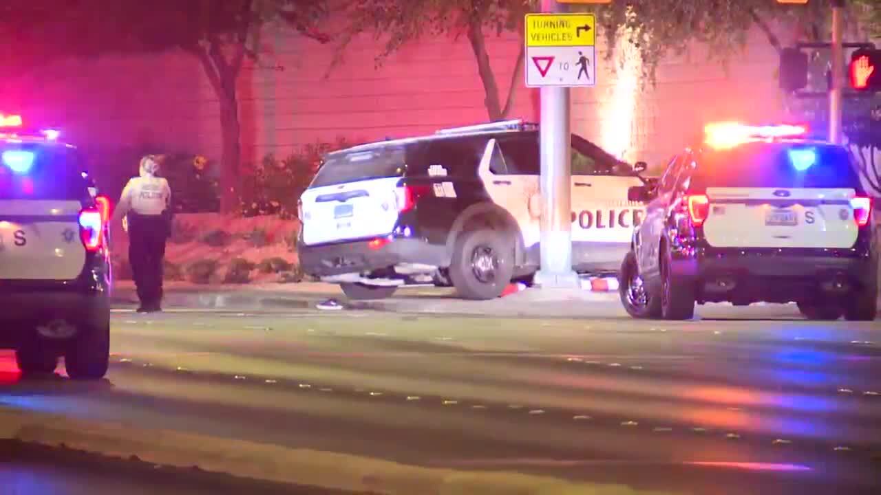 Crash shuts down Desert Inn intersection for several hours as police investigate