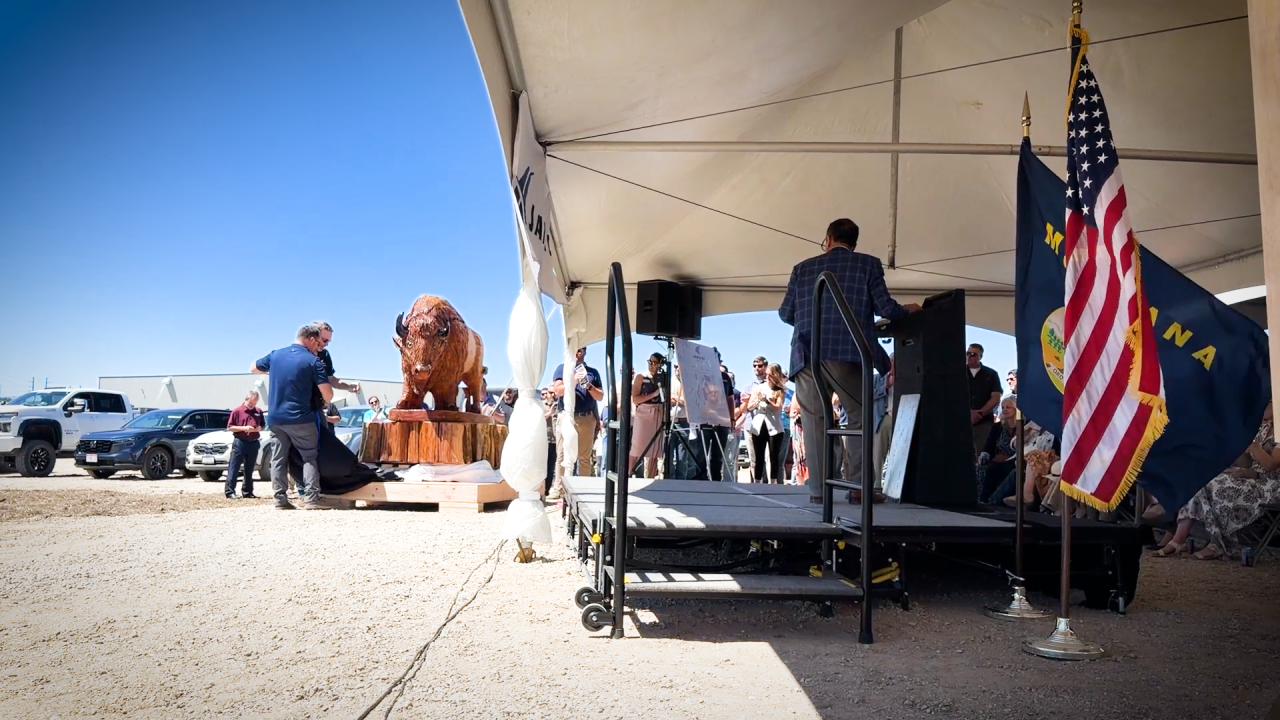 Janicki Bison Sculpture Unveiling