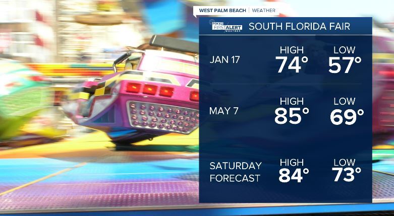 South Florida Fair Temperatures, Jan. 17 and May 7