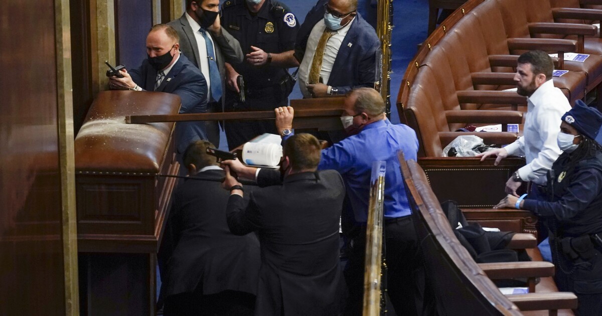 Trump tells violent supporters to ‘go house in peace’