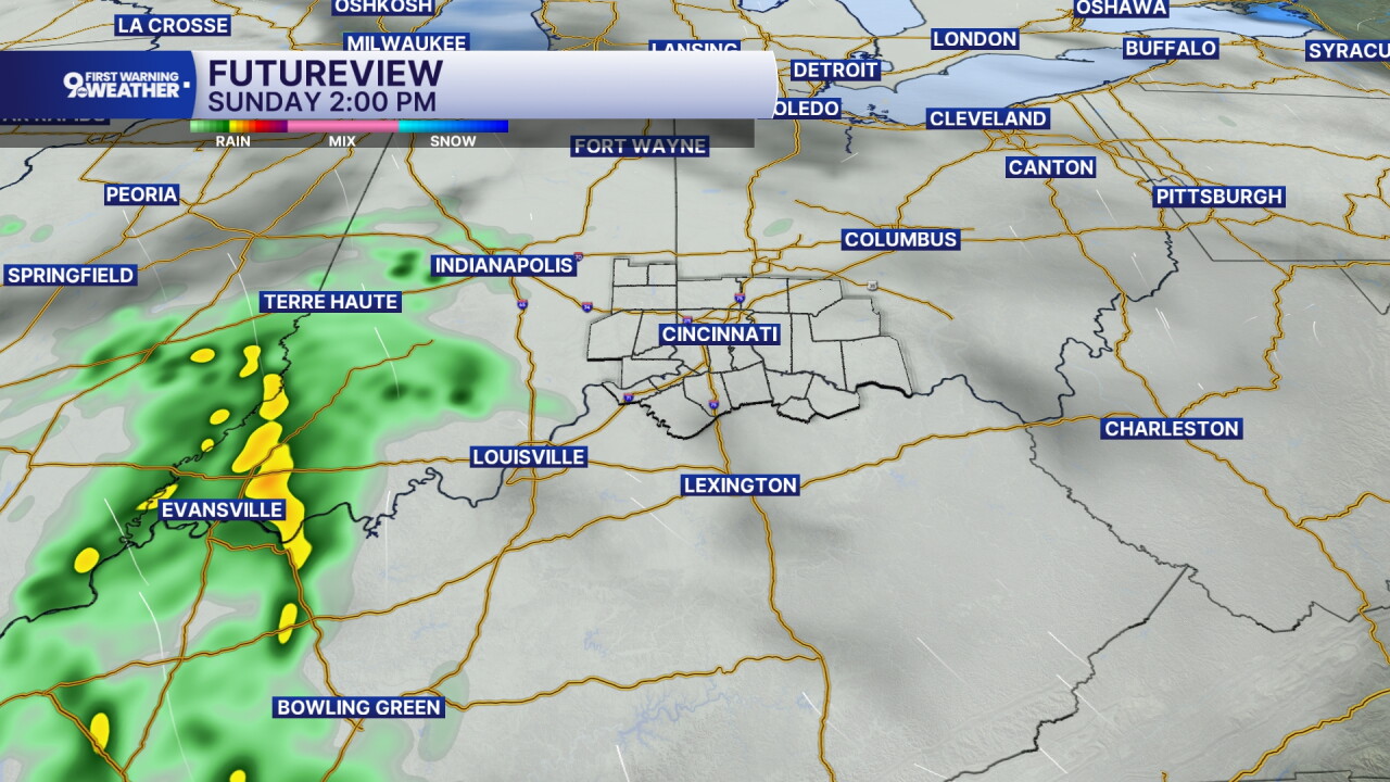 Sunday rain chance