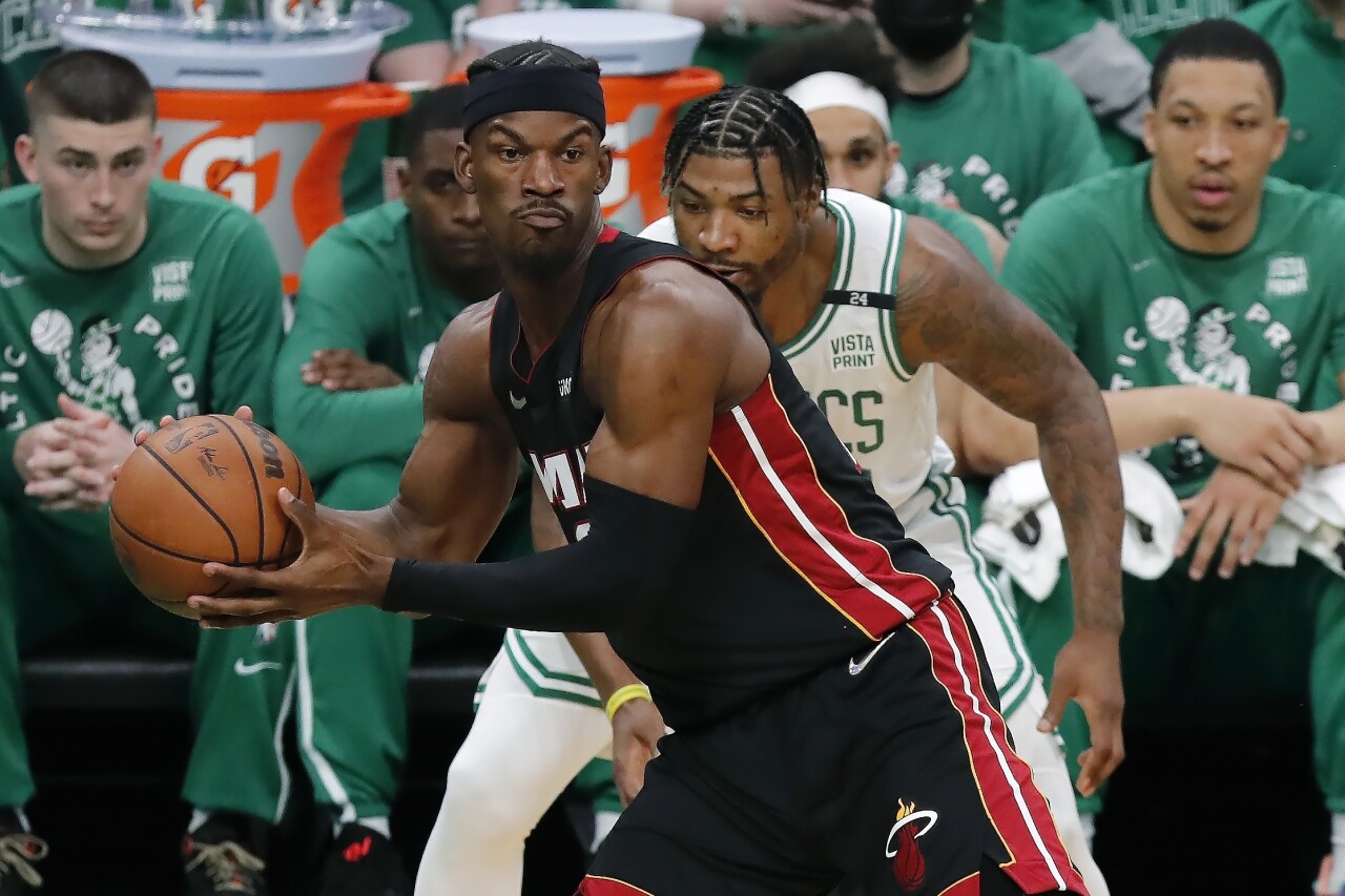 Miami Heat forward Jimmy Butler at Boston Celtics, May 21, 2022