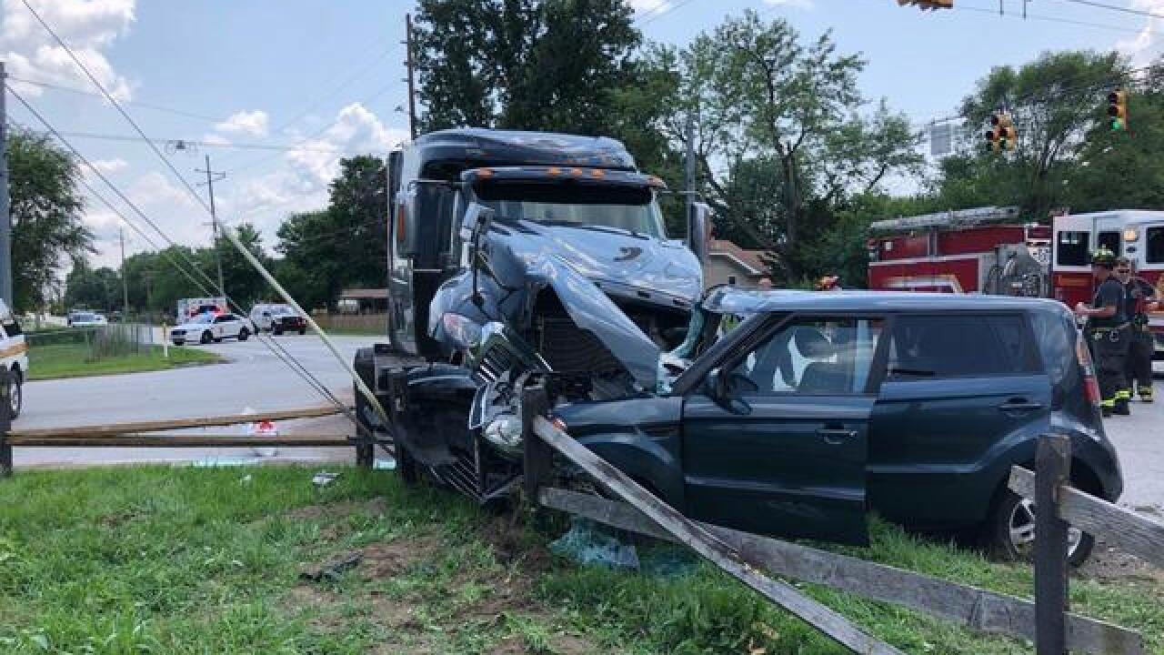 Boy seriously injured after crash with semi