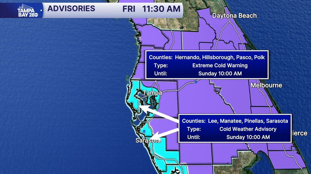 Extreme Cold warning