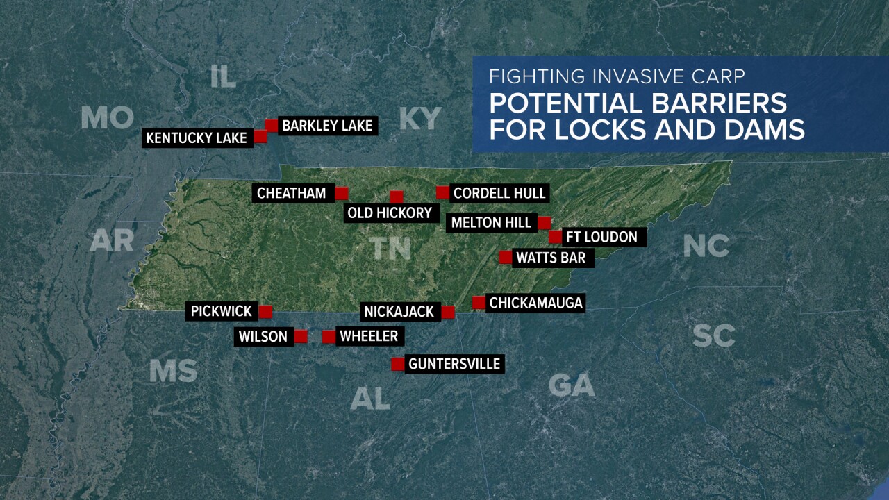 Fighting Invasive Carp Potential Barriers for Locks and Dams