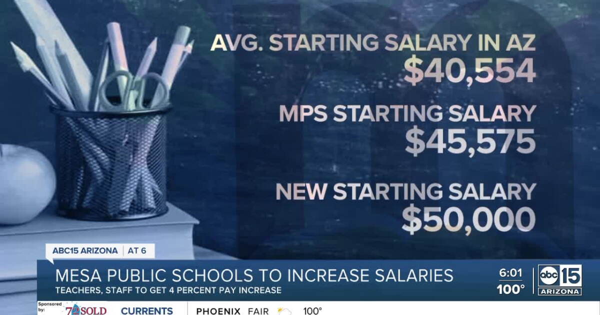 Mesa Public Schools to increase salaries for teachers, staff