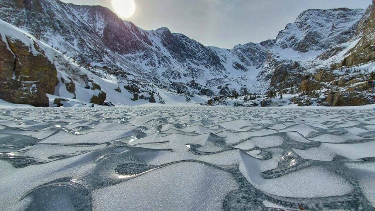 How Natural Ice Sculptures Like Waves Frozen In Time Formed On Colorado Lakes