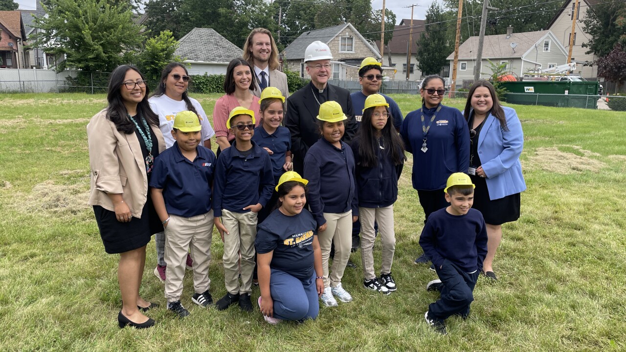 Two Catholic schools broke ground on a new building on Milwaukee's south side
