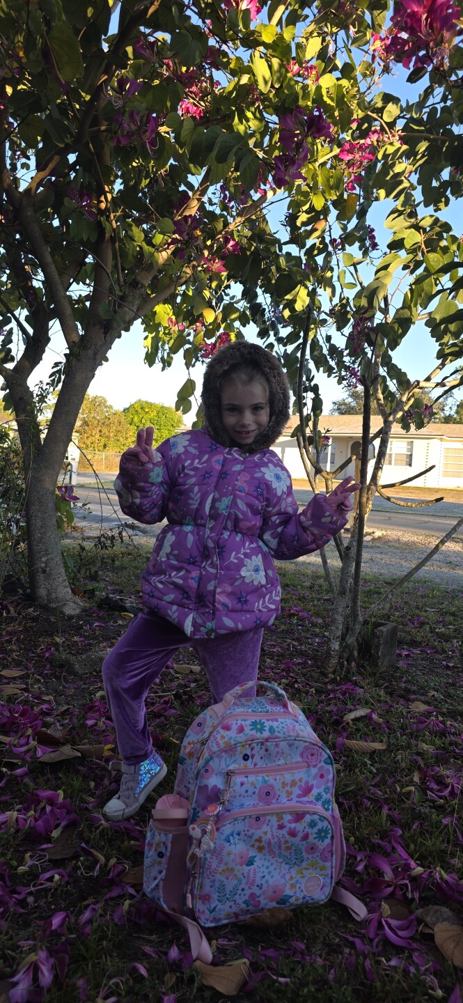 Bundled up for school