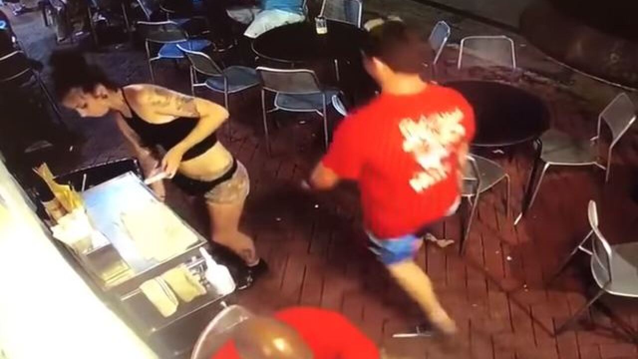 Video captures apparent groping, woman's swift retribution