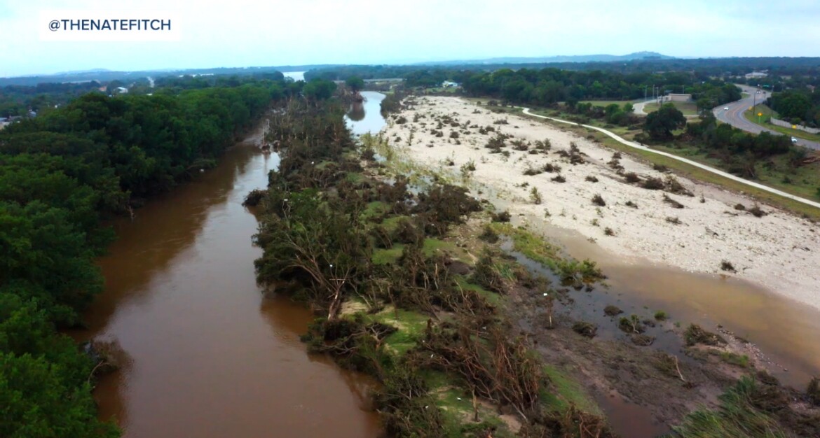 The Guadalupe River in Kerr County, Texas, after the July 4 floods