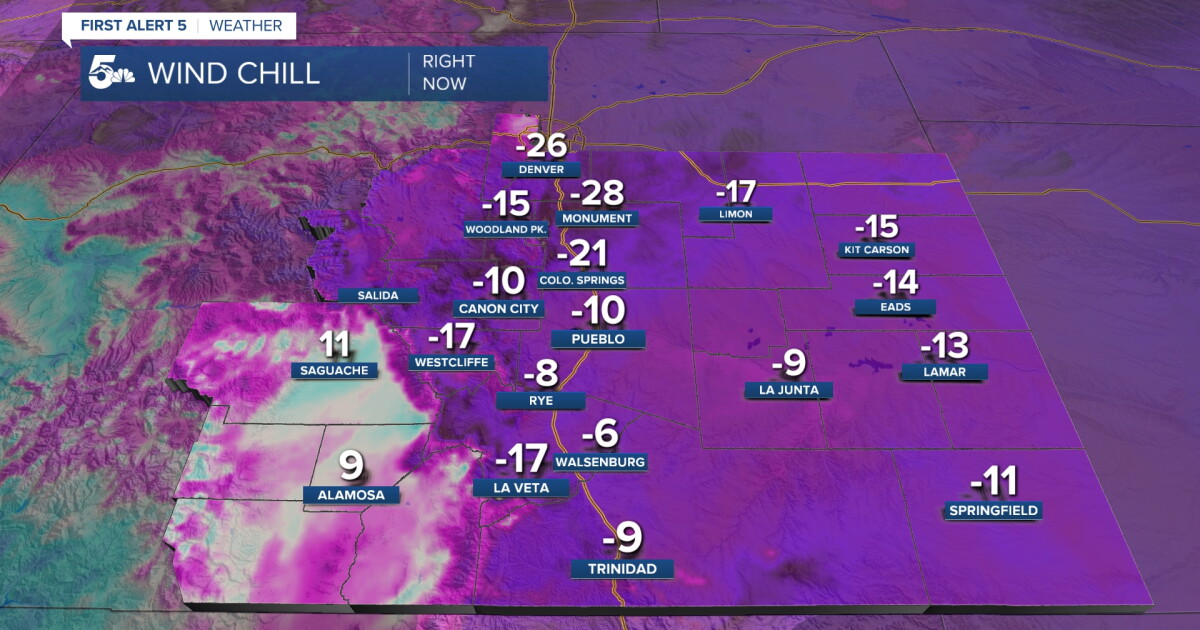 Weather Alert: Dangerous wind chills and snow-covered roads