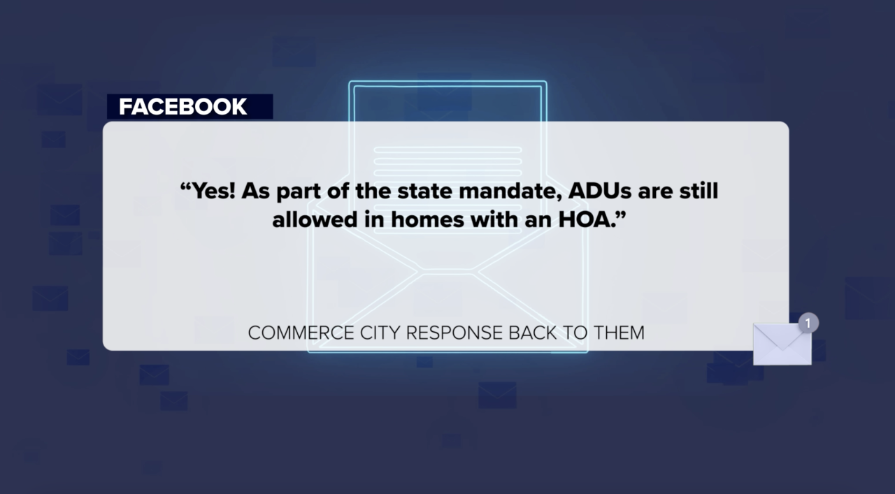 Commerce City response to resident.