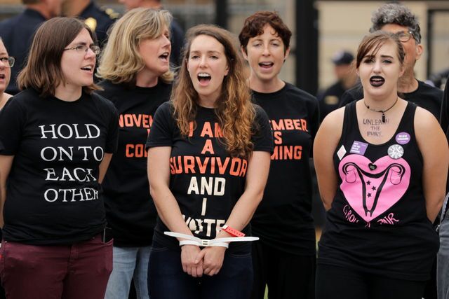 Photos: Protesters gather to oppose Kavanaugh confirmation