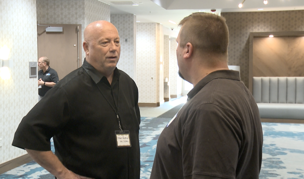 Matt Austin at the KOA football clinic