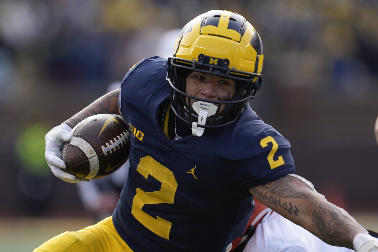 Michigan Wolverines running back Blake Corum against Illinois Fighting Illini, Nov. 19, 2022