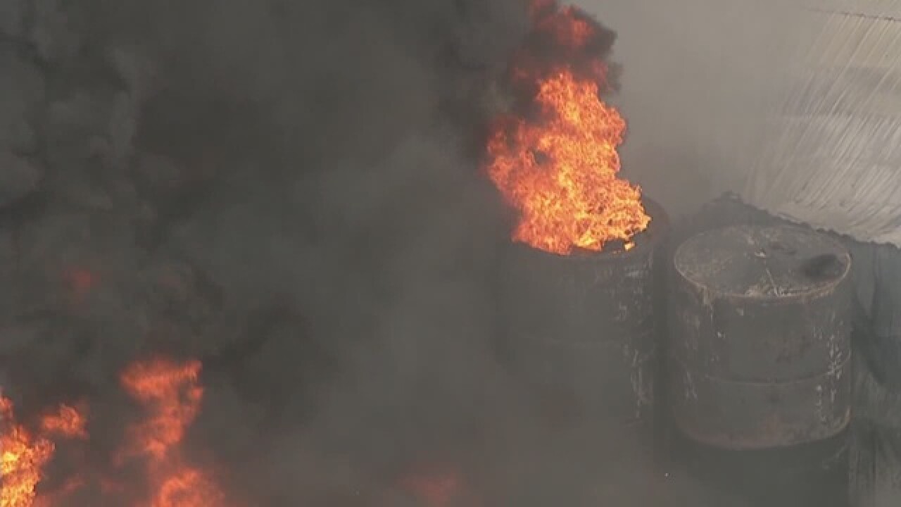 PHOTOS: Large fuel tank fire in Phoenix