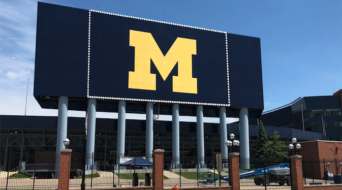 Michigan Stadium scoreboard rendering