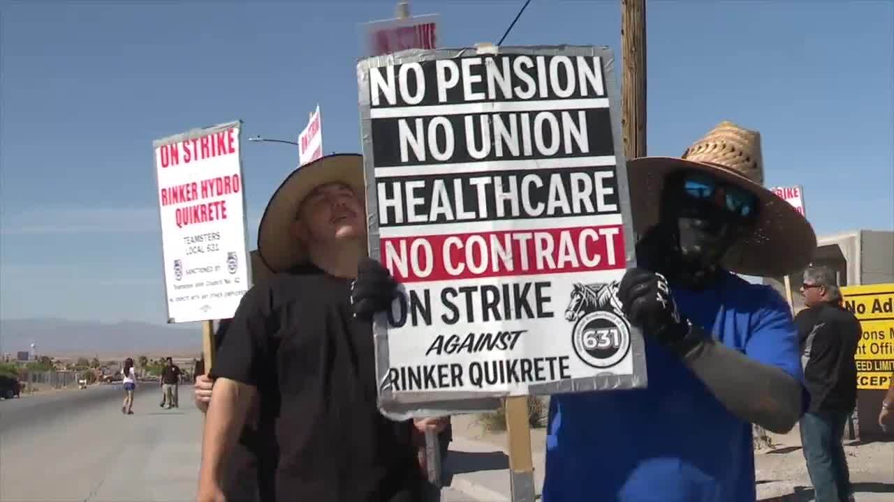 Henderson construction workers continue three-month strike over health insurance and a pay increase 