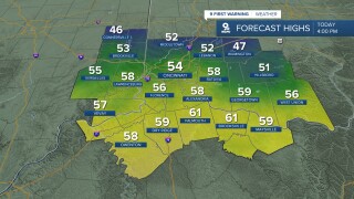 Warm Tuesday forecast