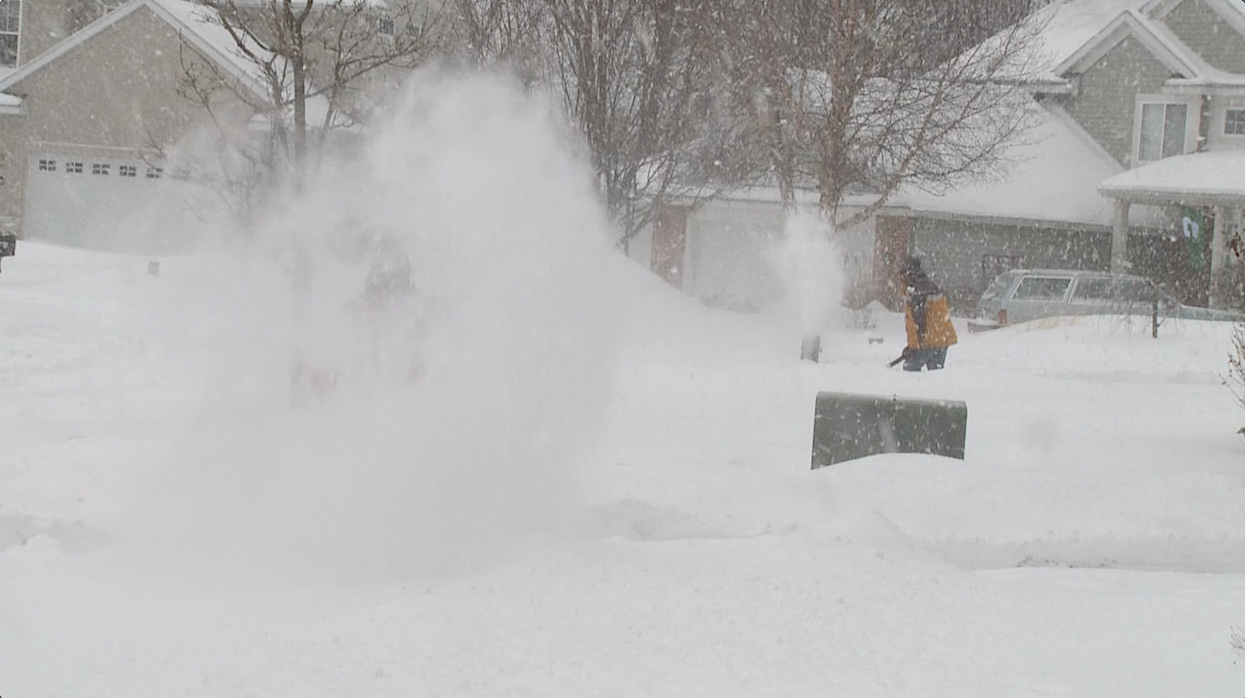 PEOPLE SNOW BLOWING POST GROUNDHOG DAY BLIZZARD