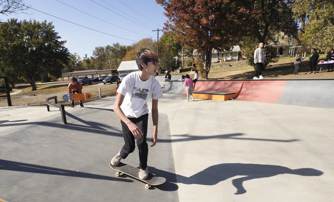 Skate Park dedication in Walt Hill, NE