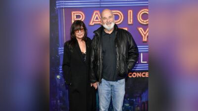 Rob Reiner, right, and wife Michele Singer Reiner attend the SNL50: The Homecoming Concert at Radio City Music Hall on Friday, Feb. 14, 2025, in New York. 