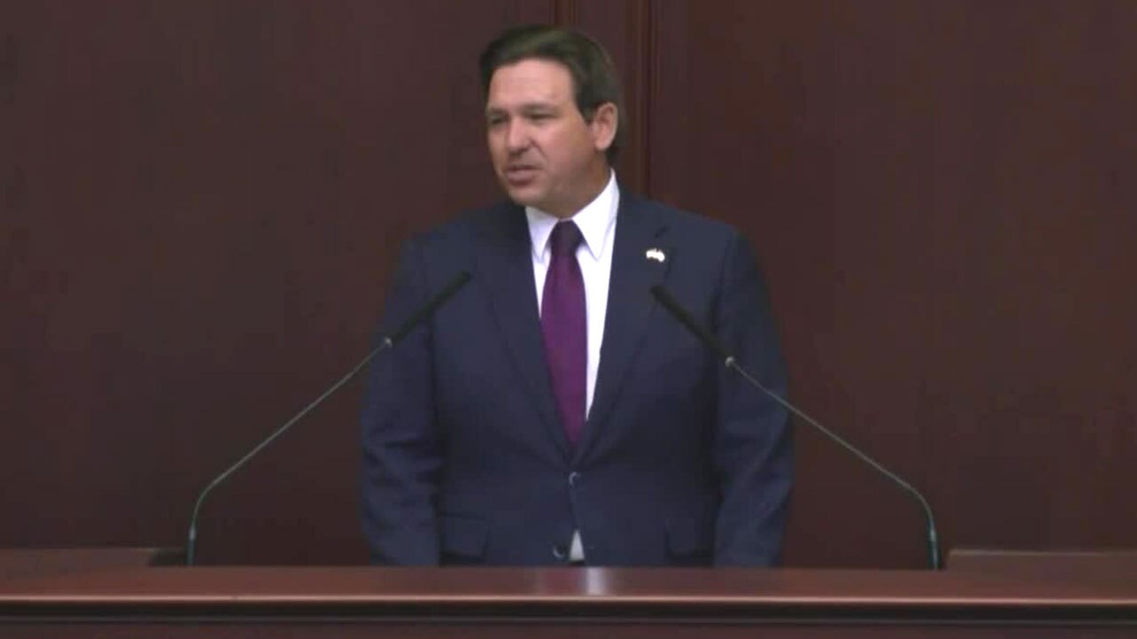 Gov. Ron DeSantis gives his state of the state address in Tallahassee, Florida, on Jan. 13, 2026.