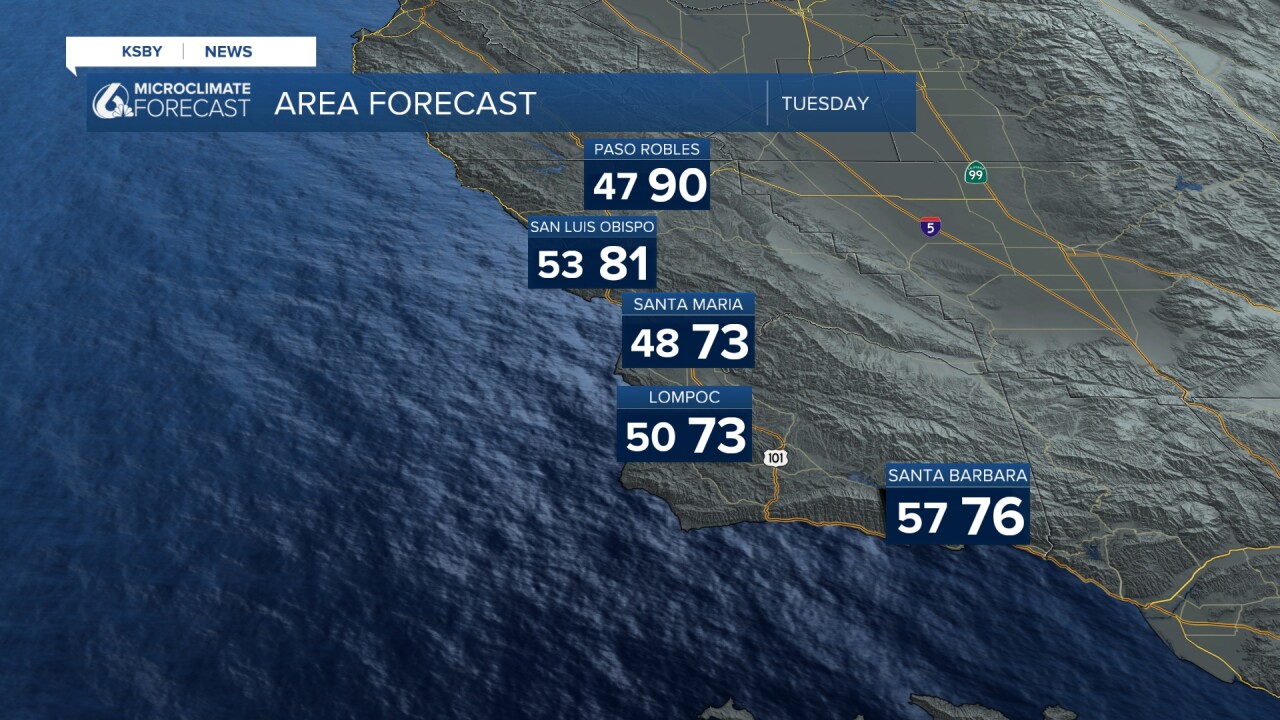 Tomorrow temps 