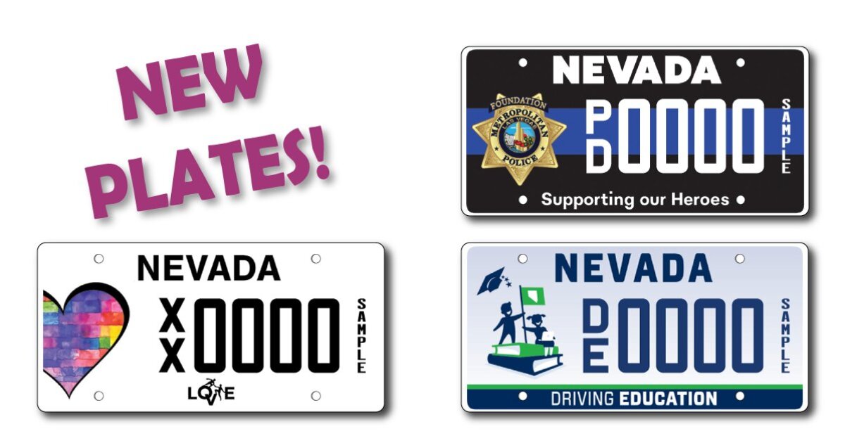 Nevada releases 3 new specialty license plates