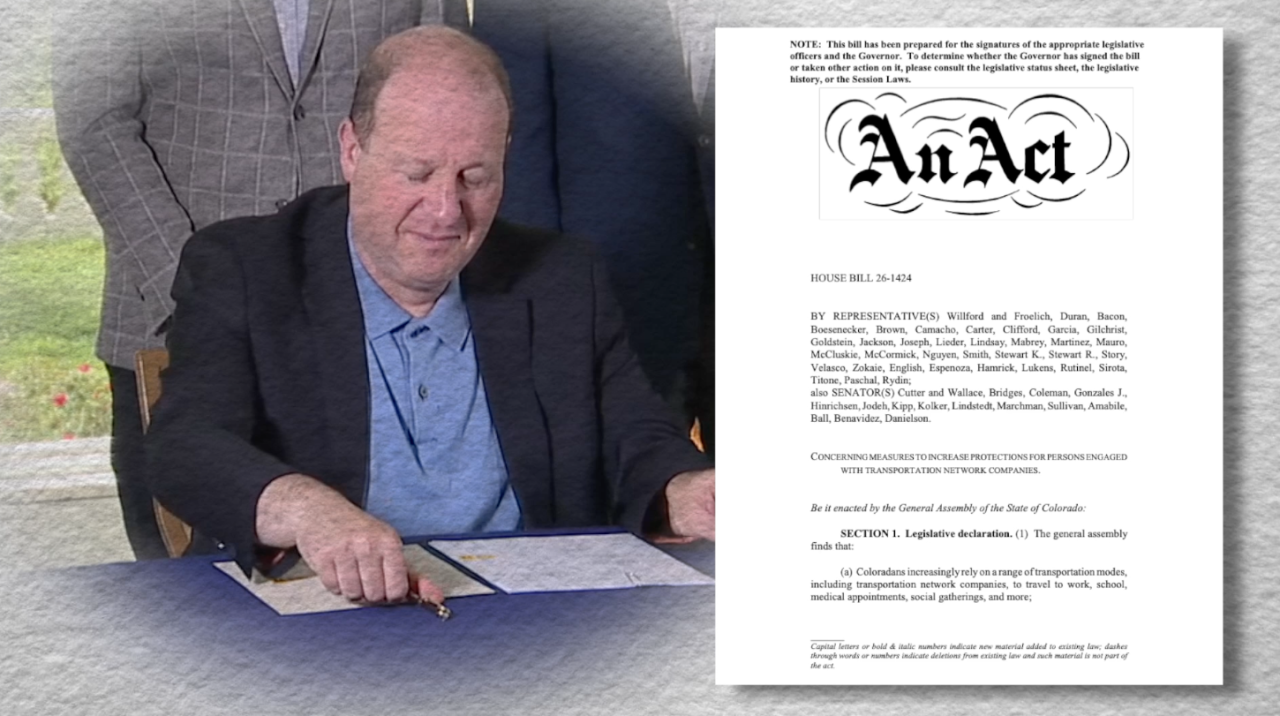 Polis signs rideshare bill on Tuesday