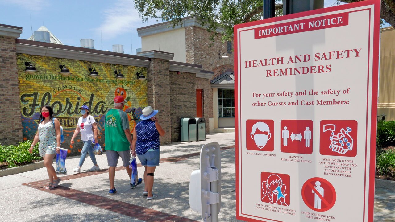 Disney Springs Health and Safety reminders