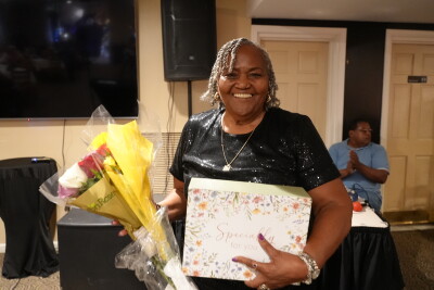Fannie Hughes with her re