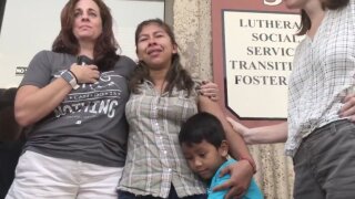 Lilian Martinez and her 5-year-old son