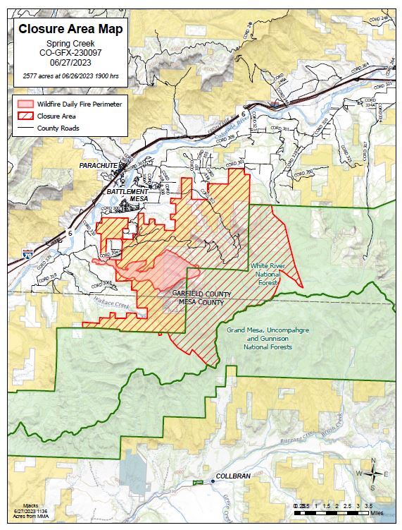 spring creek fire closure map