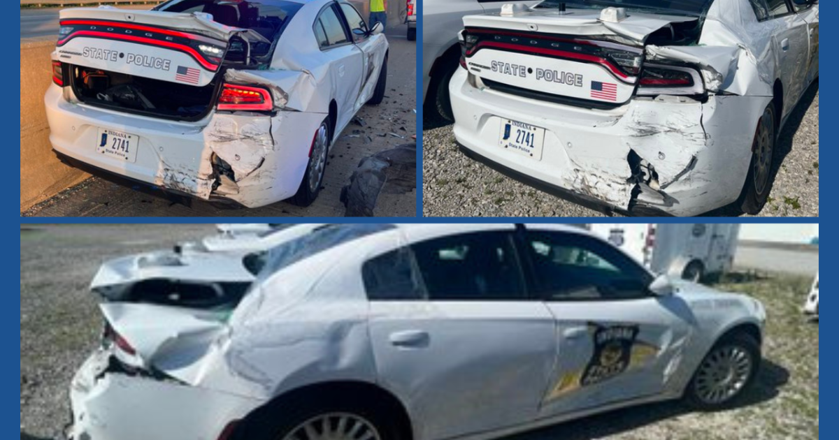 Indiana State Police trooper hospitalized after being rear-ended on I-70 - Vimarsana News