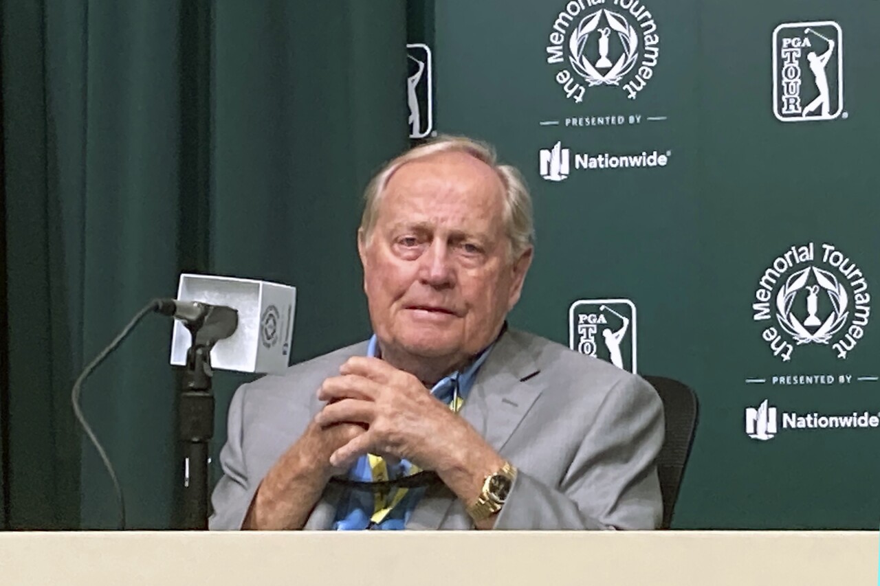 Jack Nicklaus at news conference ahead of 2021 Masters Tournament