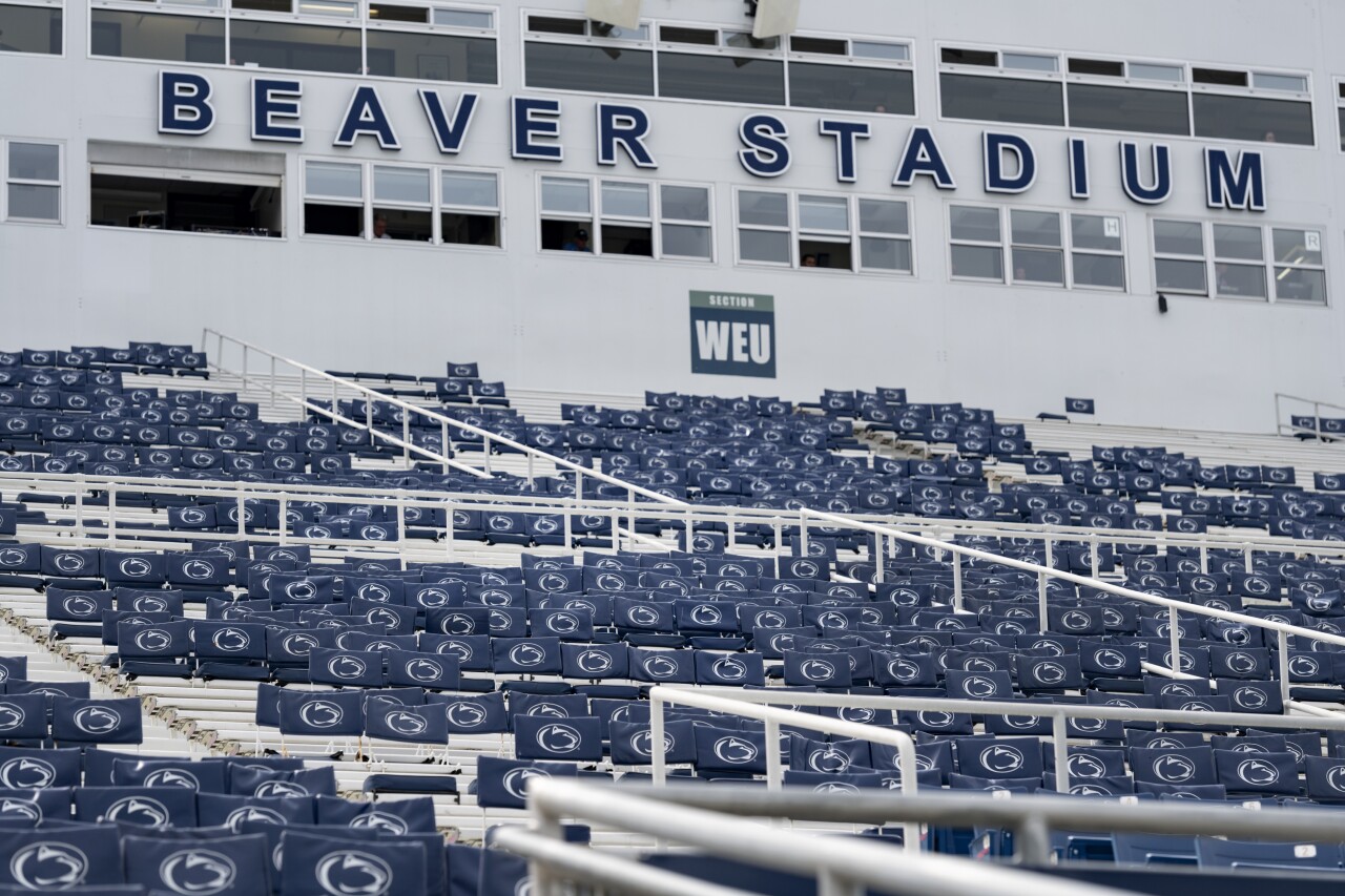 Empty Beaver Stadium before Penn State football game in 2019