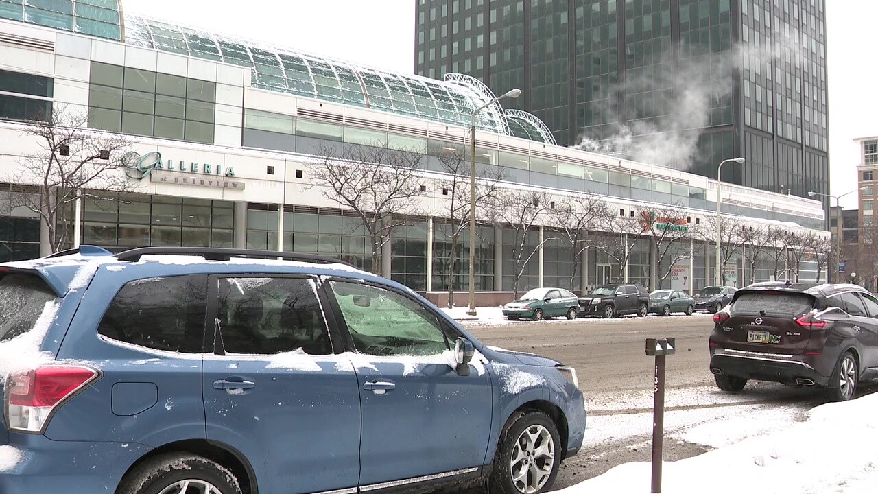 The Tower at Erieview looms over the glassy Galleria off St. Clair Avenue, between East Ninth and East 12th streets.
