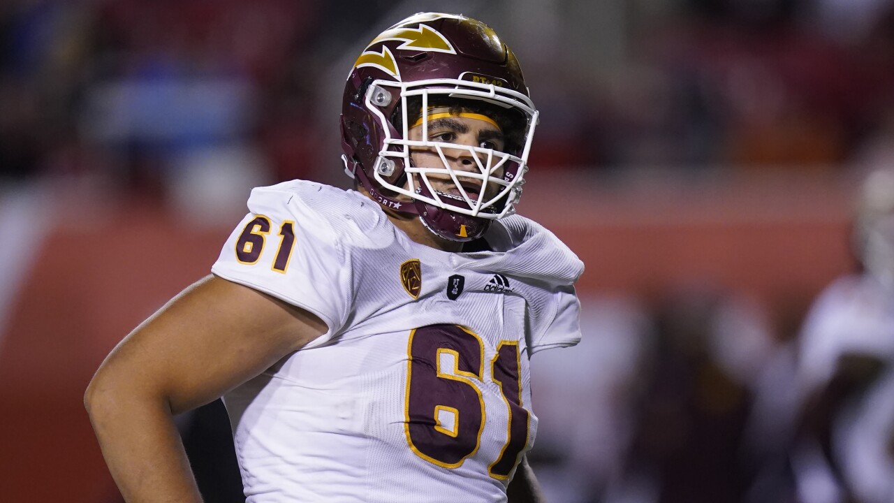 Arizona State Sun Devils center Dohnovan West in 2021