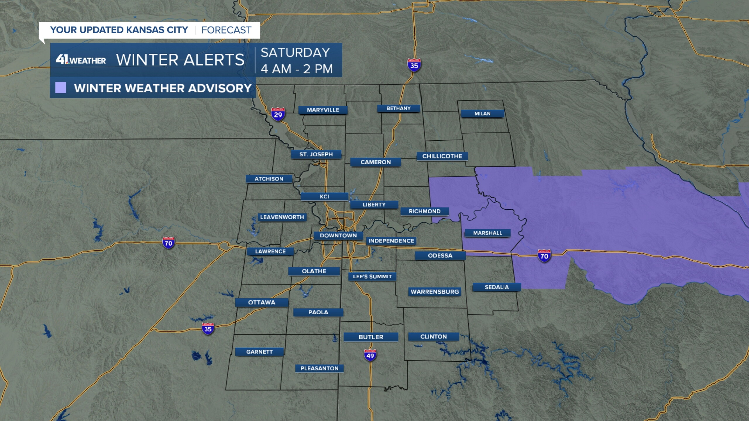 KSHB 41 Weather Blog | 1st inch of snow possible for Kansas City Saturday