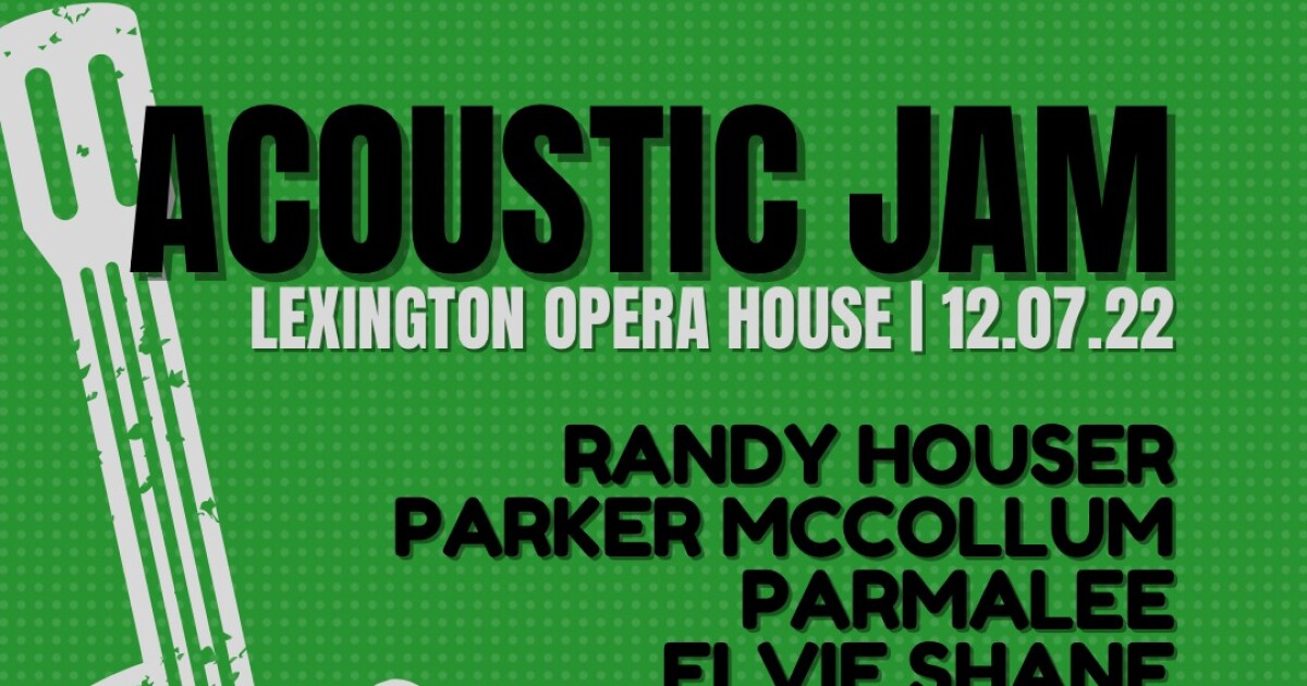 Acoustic Jam 2022 happening at Lexington Opera House in December