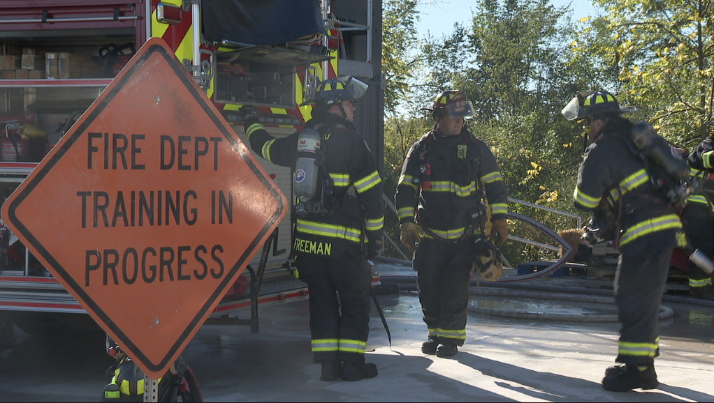 Fire figthers training