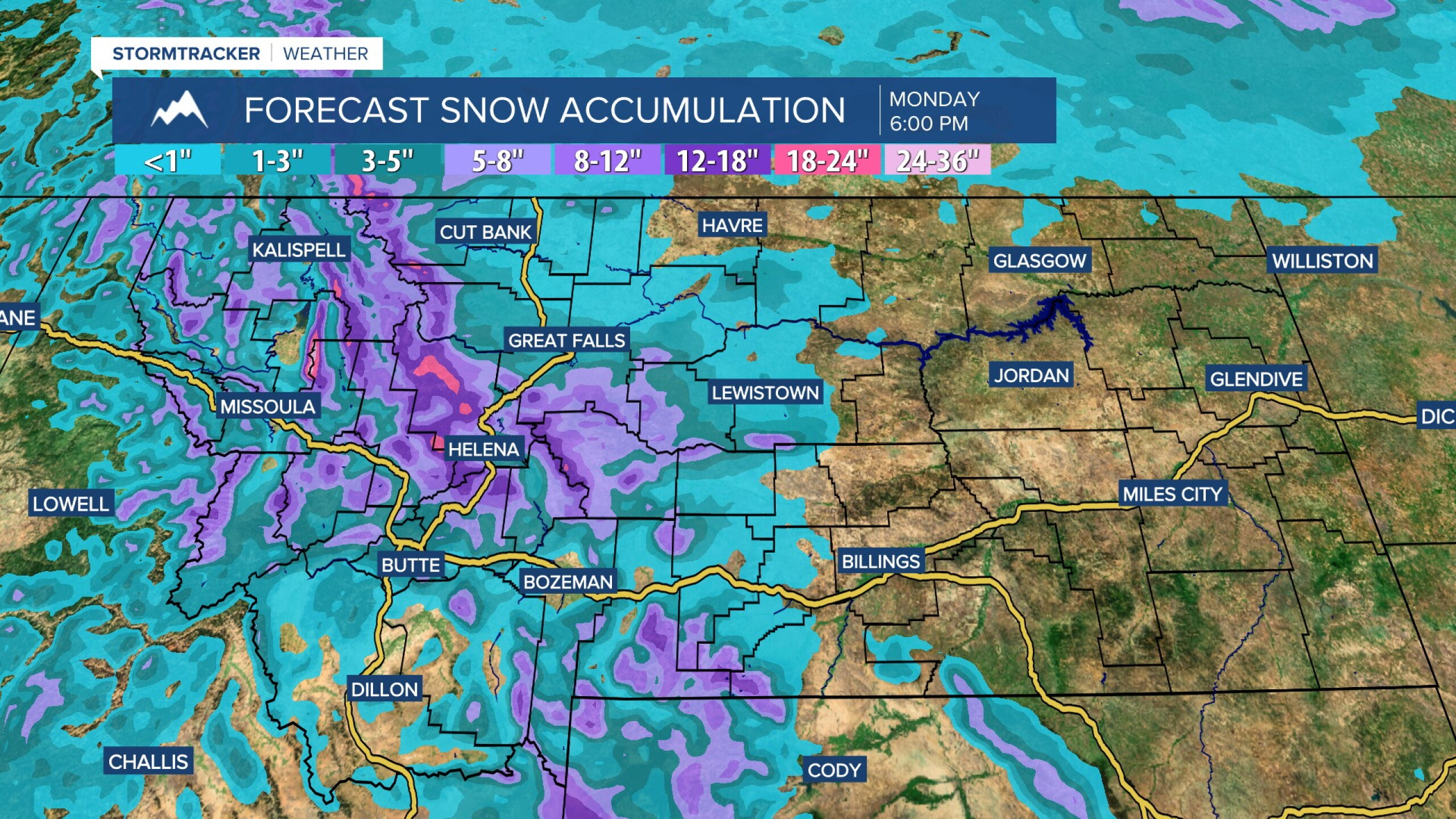 Winter weather for a lot of western and central Montana