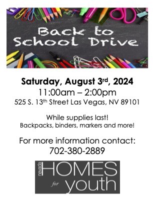 Nevada Homes for Youth Back-To-School Drive